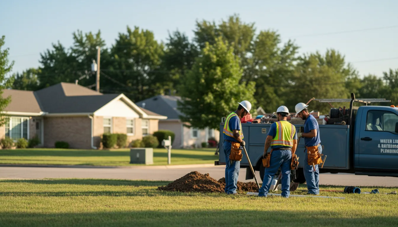 Residential water line and bathroom plumbing service in Vaughnsville, OH